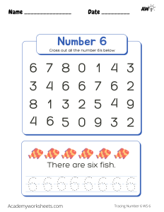 tracing the number 6