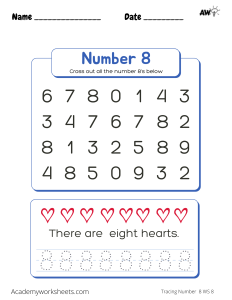 tracing the number 8