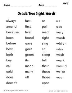 sight words