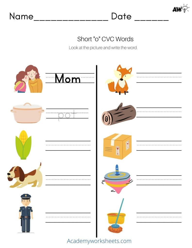 short o cvc words