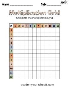 multiplication grid