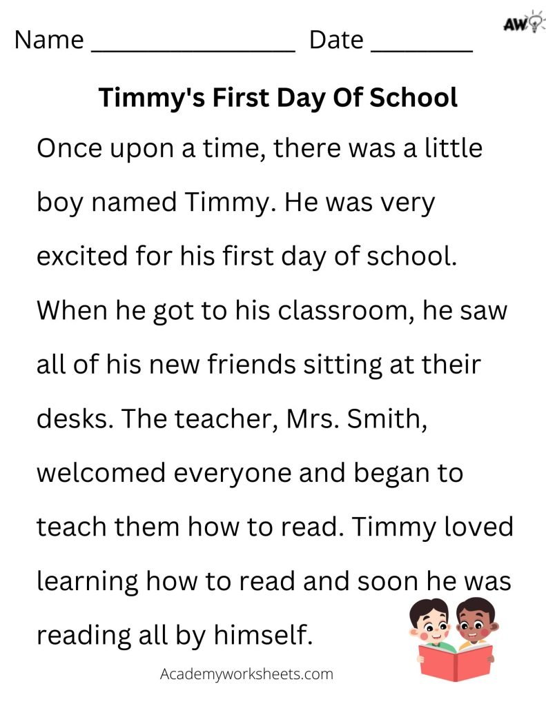 kindergarten reading