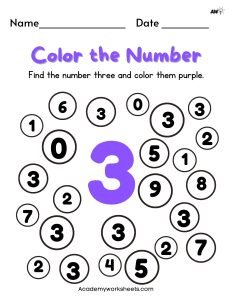 numbers 0 through 9 free worksheets